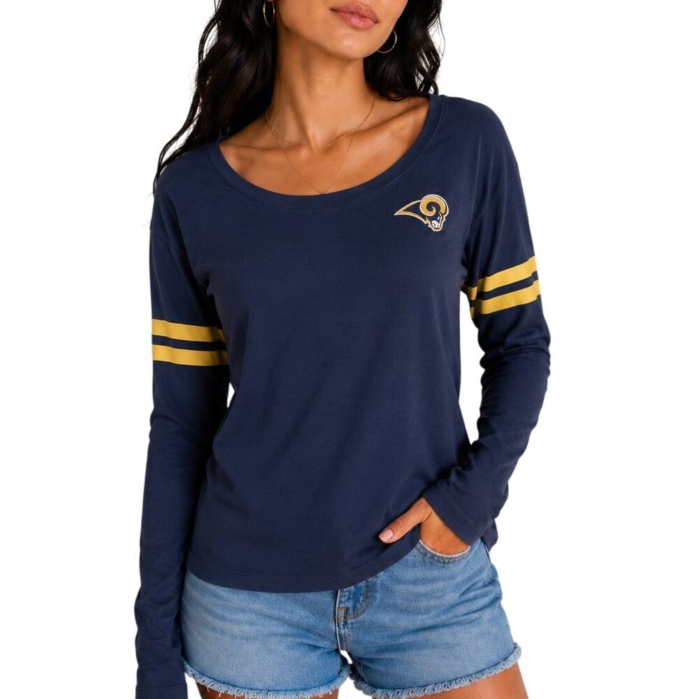 Nike Los Angeles Rams Navy Gold Long Sleeve Top Medium